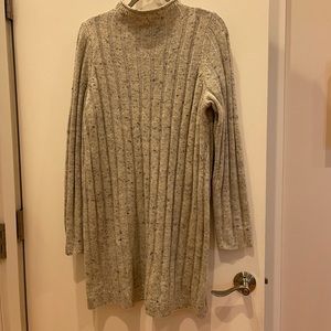 Madewell sweater dress ivory flecked